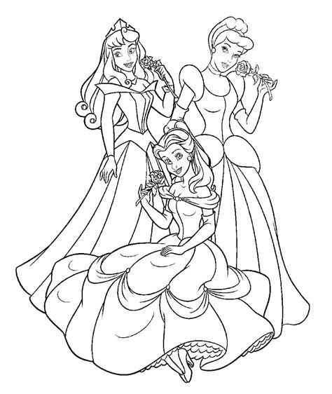 dibujos para colorear princesas de disney